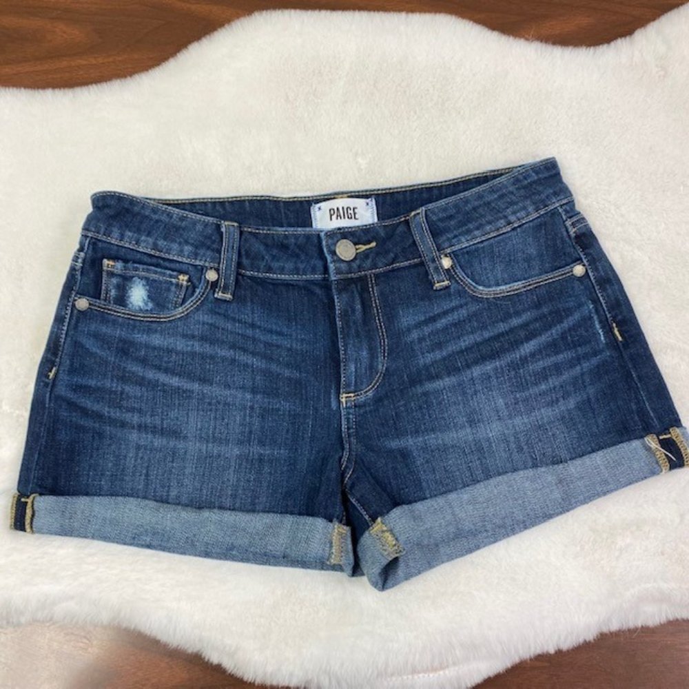 Paige Jimmy Jimmy Seine Denim Cuffed Shorts, size 27 LIKE NEW‎